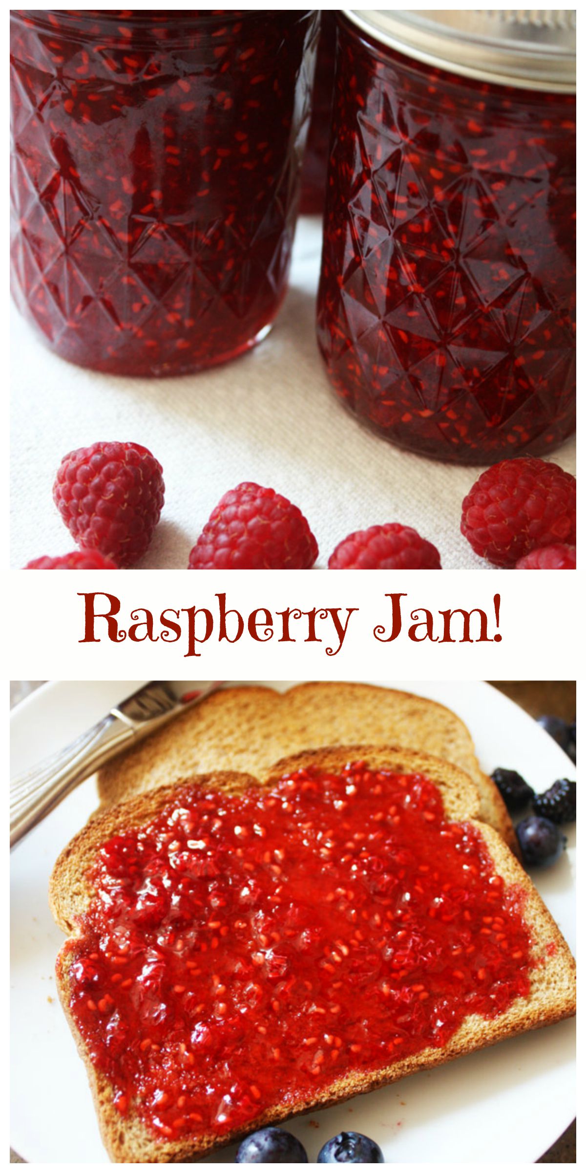 Homemade raspberry jam
