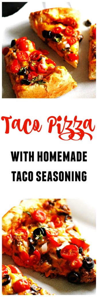 This recipe for Taco Pizza puts two favorites together...tacos and pizza.